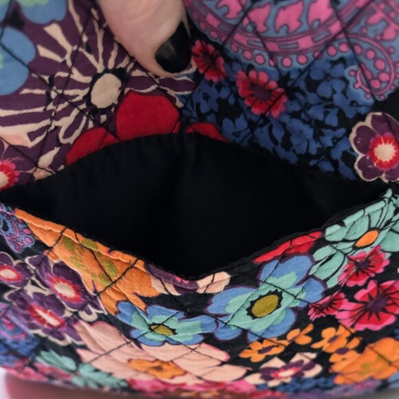 Vera Bradley Floral Fiesta Triple Zip Hipster Crossbody Retired Print - Picture 4 of 8